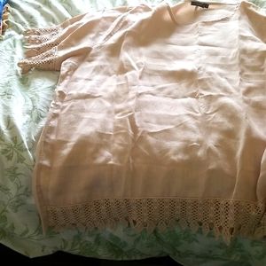Linen blouse light pink